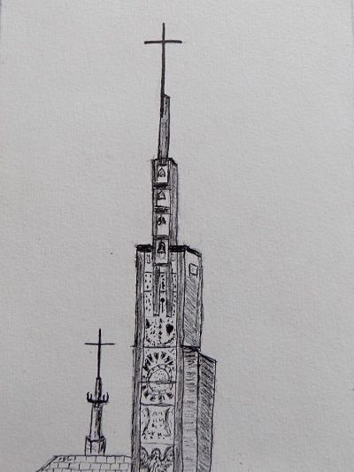 Czestochowa Bell Tower, Doyletown PA NancyEMillerArtist, BucksCountyArtist