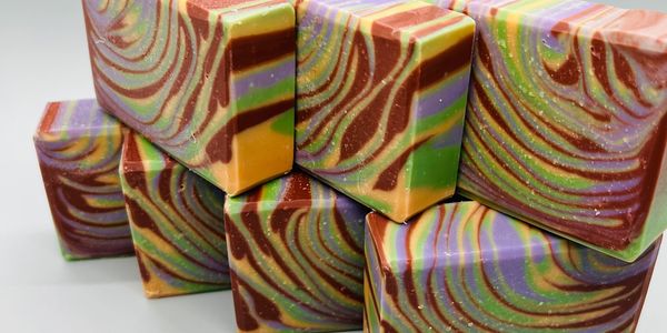 Fun colored homemade handcrafted natural soap body product/gift