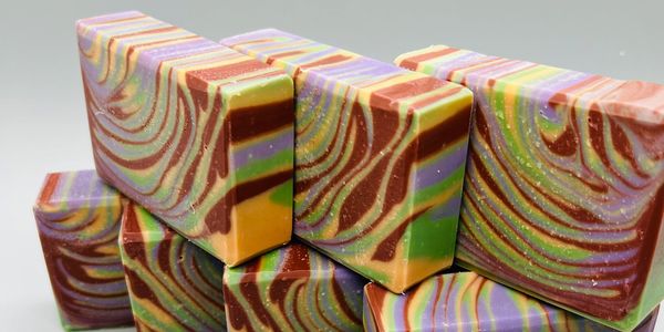 Fun colored homemade handcrafted natural soap body product/gift