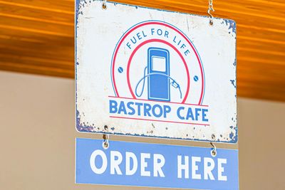 Bastrop Cafe order sign