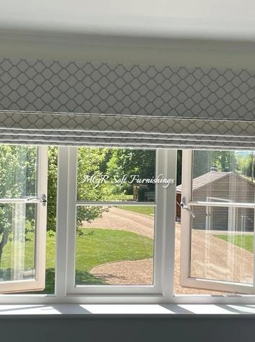 Roman Blind and Box Pelmet