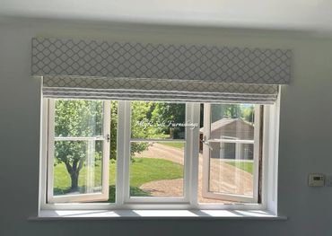 Roman Blind and Box Pelmet