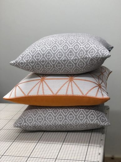 Contrasting Cushions for the same customer