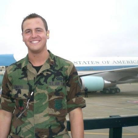 Chase Skylar DeMayo in U.S. Air Force uniform while stationed at Langley Air Force Base