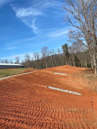 Driveway and large building pad for chicken farm in Wilkes County