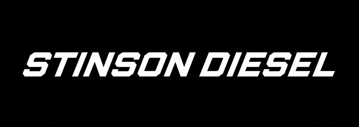 White text 'STINSON DIESEL' on black background.