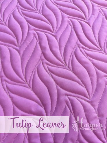 Tulip Leaves E2E Quilting Digital Pantograph Design