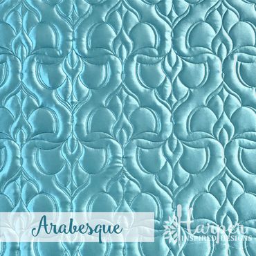 Digital Edge to Edge quilting pantograph design with modern art deco elements