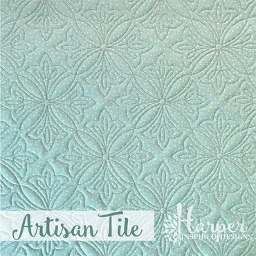 Digital Edge to Edge quilting pantograph tile design