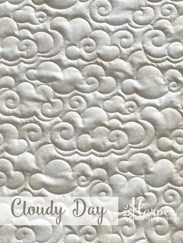 Cloudy Day Digital E2E Quilting Pantograph Design
Fluffy swirly clouds