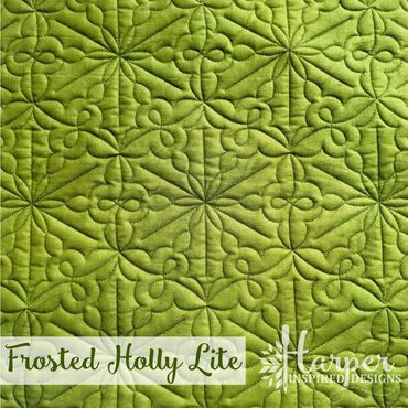 Digital Edge to Edge quilting pantograph design with Holly leaf Snowflakes