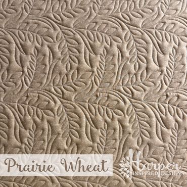 Digital Edge to Edge quilting pantograph design with prairie wheat field