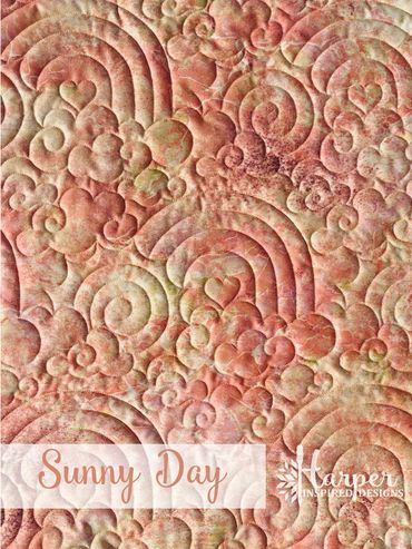 Sunny Day Digital E2E Quilting Pantograph Design
Fluffy clouds, swirling sun and a rainbow