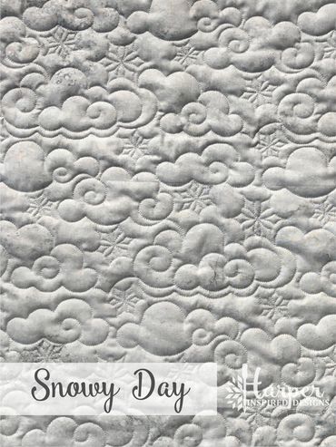 Snowy Day Digital E2E Quilting Pantograph Design
Fluffy Clouds and snowflakes