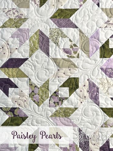 Paisley Pearls Digital E2E Quilting Pantograph Design
Puffy paisley leaves, swirling vine and pearls
