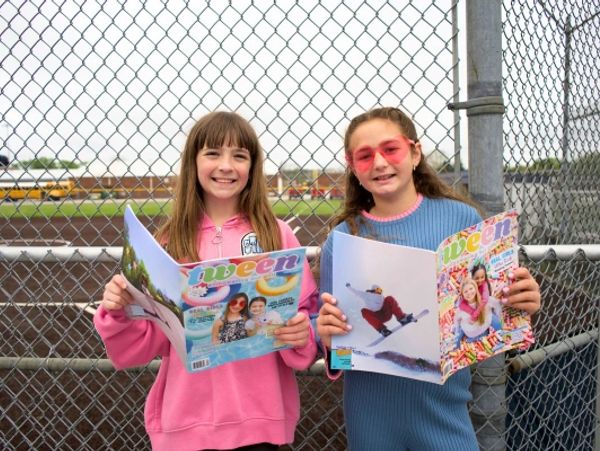 Two girls reading Tween Magazine print subscription