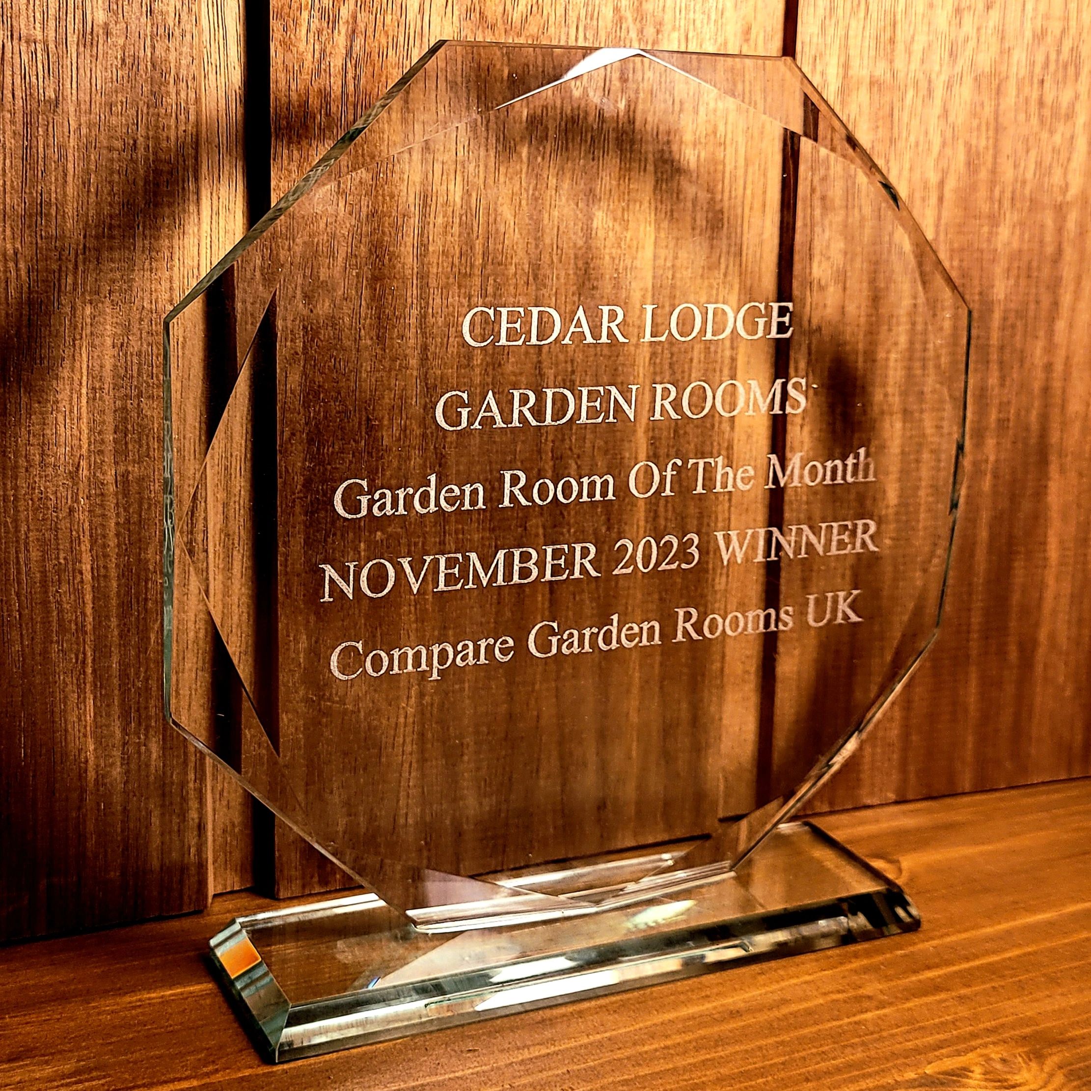 Compare garden rooms uk award
