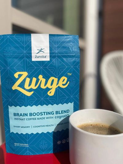 Zurvita Zurge Brain Boosting Coffee in a cup