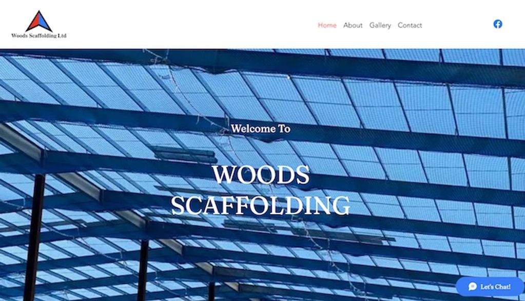 Woods Scaffolding Website Home Page