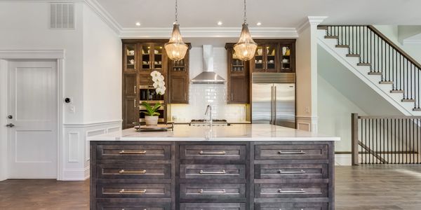 Kitchen with custom cabinets