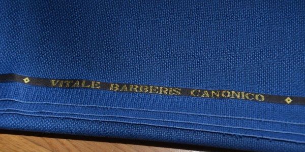 navy blue men's suit Vitale Barberis Canonico fabric 