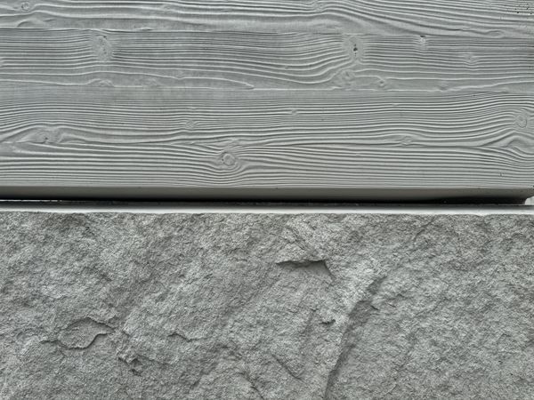 Close-up of wood and stone textures.