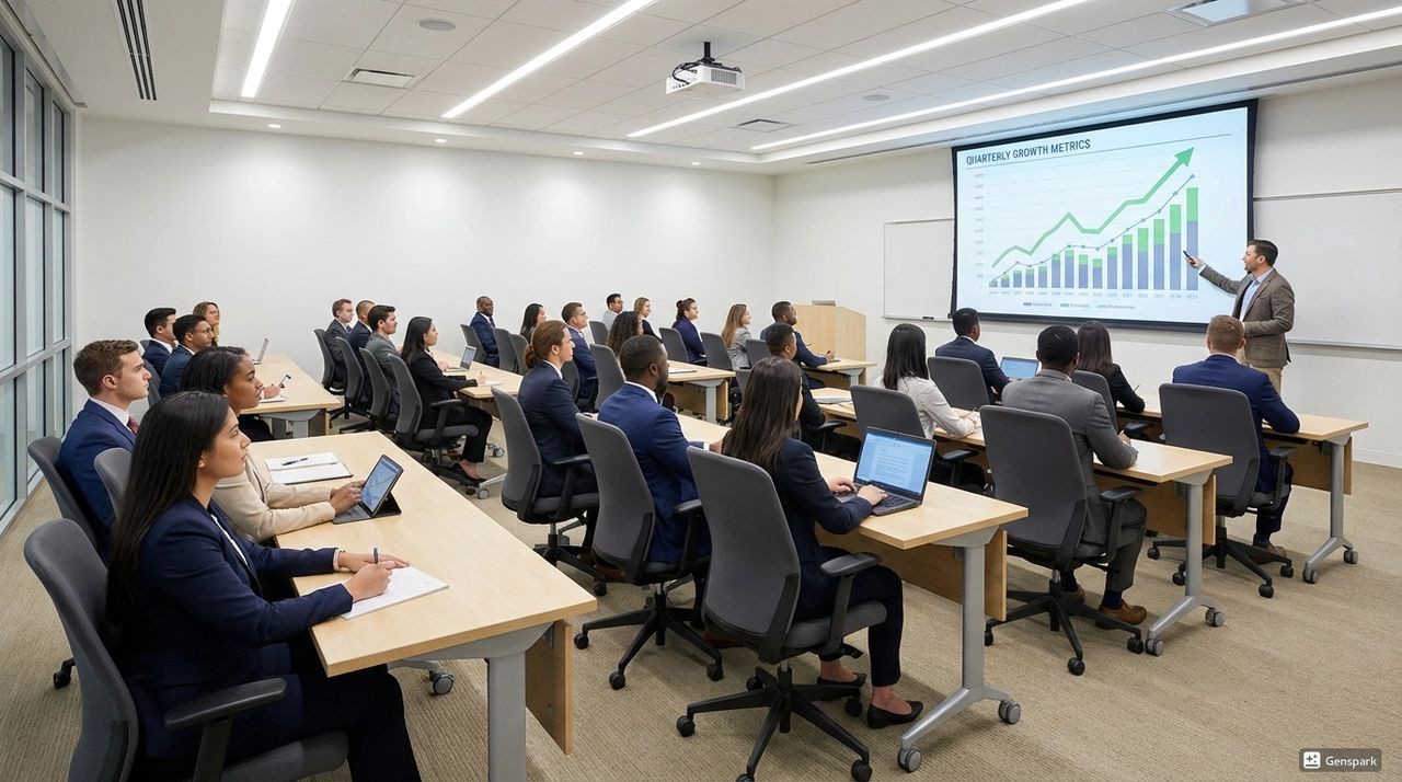 Upskilling and re-skilling of workforce is critical to growth and ESG metrics. Image credit: genspark.ai Upskilling and re-skilling of workforce is critical to growth and ESG metrics. Image credit: genspark.ai