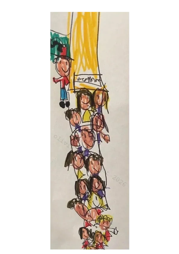  Group of happy children smiling riding roller coaster, celebrating friendship, inclusivity and joy.