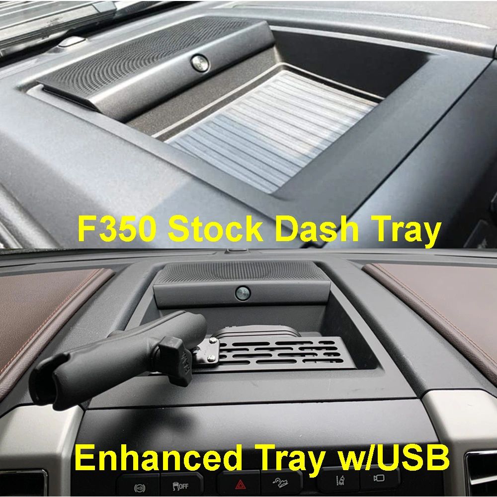 USB's and Built Right Mount in the Dash Tray