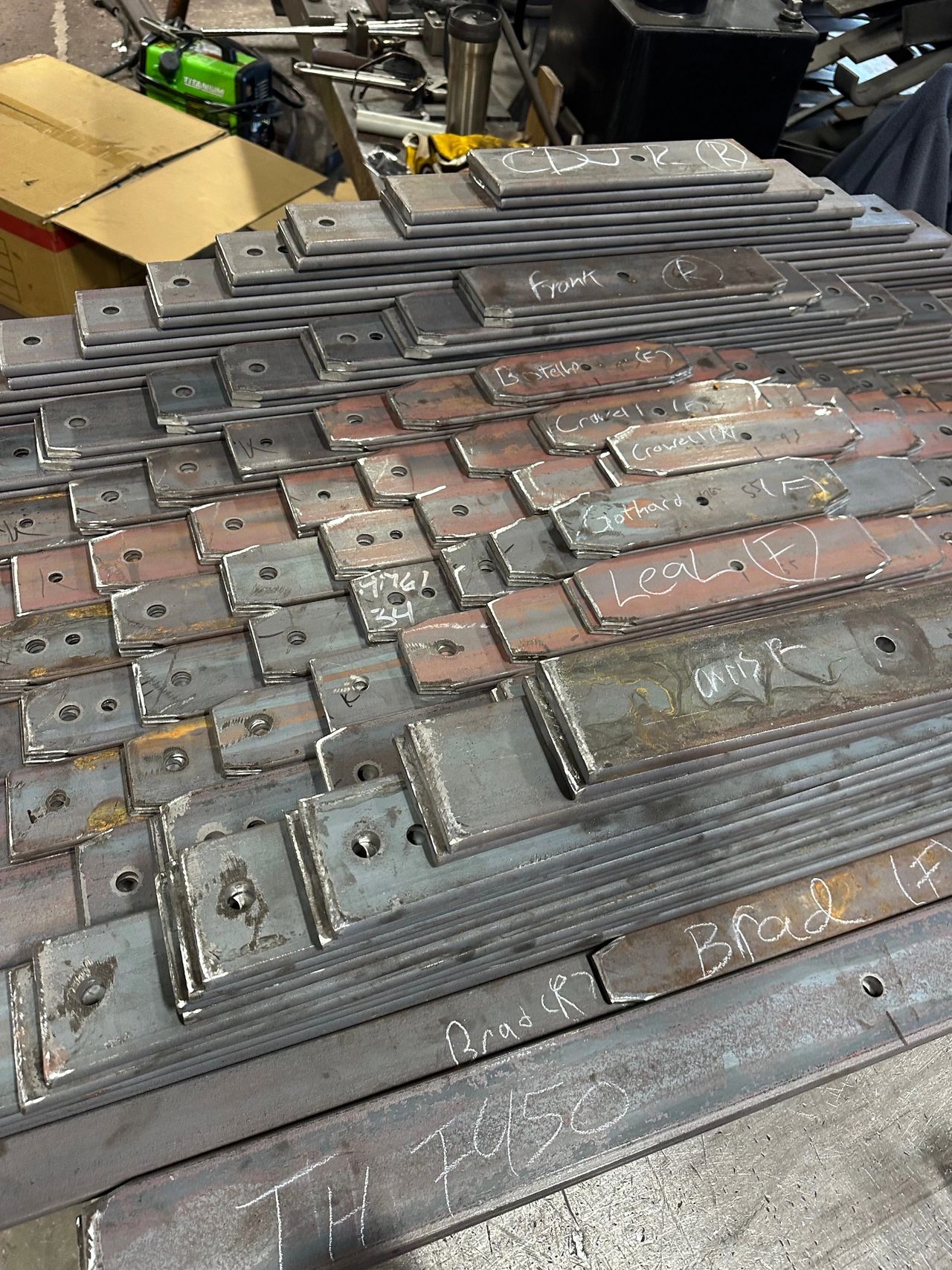 Springs in full stack ready for assembly.