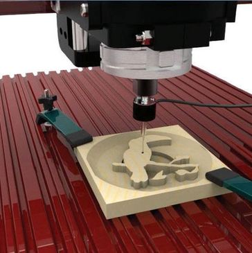 CNC spindle and bed