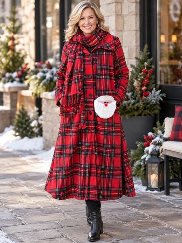 Fleece Swing Duster.  Available in 8 plaids and 16 Solids.