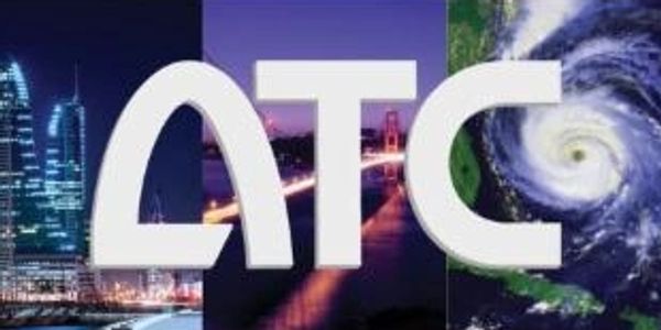ATC logo with cityscape, bridge, and hurricane images.
