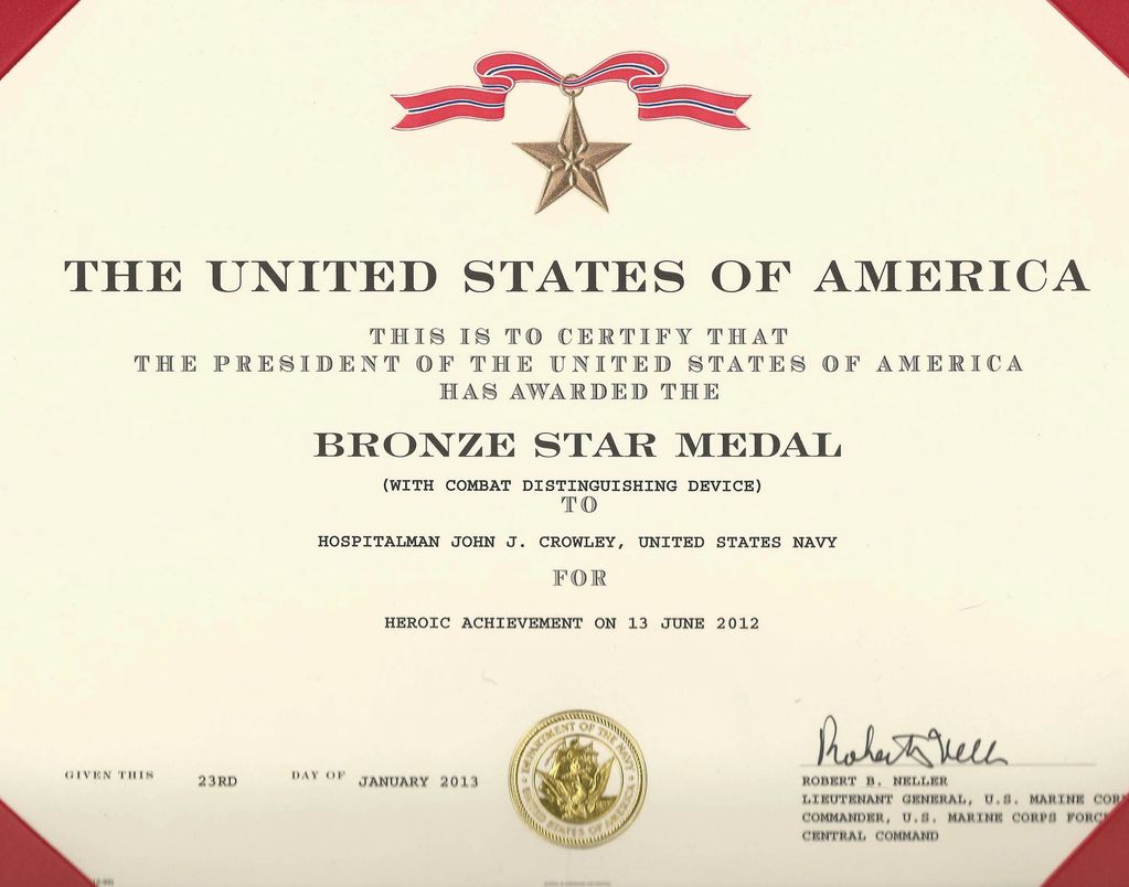 Bronze Star John J. Crowley