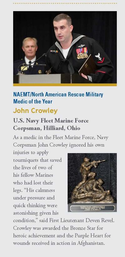#NAEMT #MilitaryMedicoftheYear #JCrowConsult #Corpsman #HospitalCorpsman #USNANY #TCCC #BleedingControl #BCon #BronzeStar #PurpleHeart 