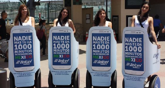 An example photo of segway outdoor advertising from National Mobile Billboards, LLC