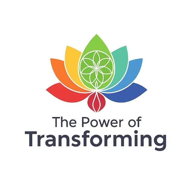 Colorful lotus logo with the text 'The Power of Transforming'.