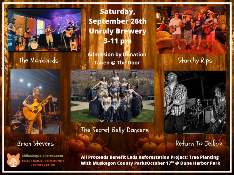 Event flyer for music and dance at Unruly Brewery on September 26th.
