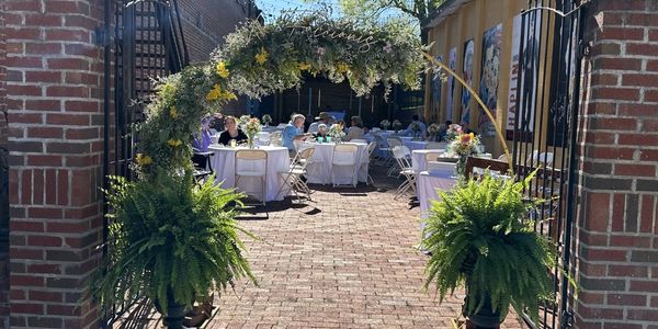 Outdoor wedding reception