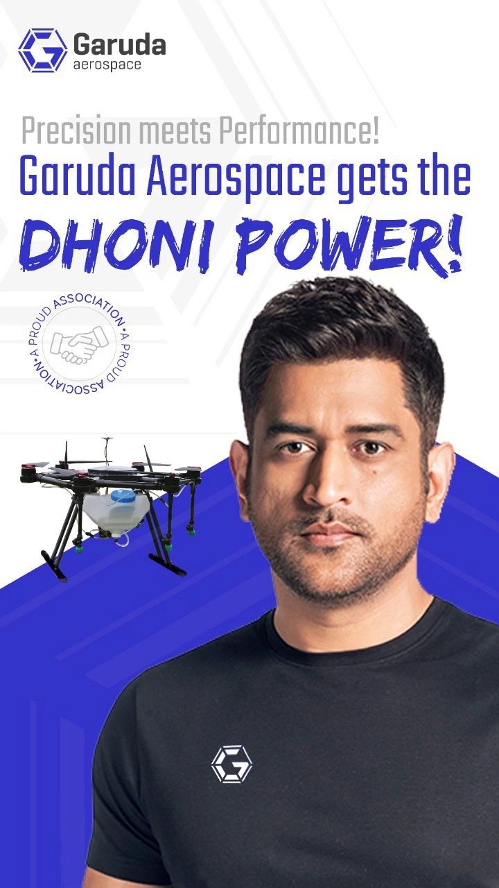 Garuda Aerospace Gets the Dhoni Power!
