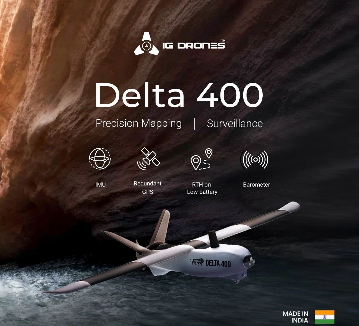 IG Drones Unveils Delta 400 Fixed Wing Drone for Mapping