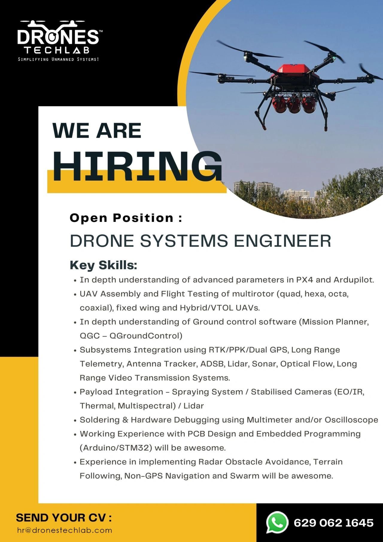 Drones Tech Lab is Hiring - Drone Jobs, Hiring Now!