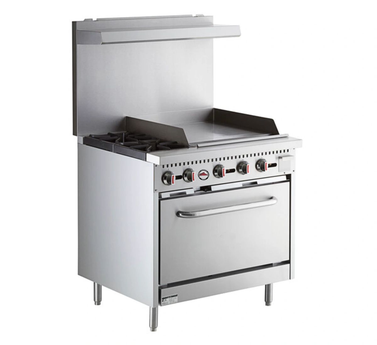 Range, Oven and Griddle Combination 2 Burner 24" Griddle Model