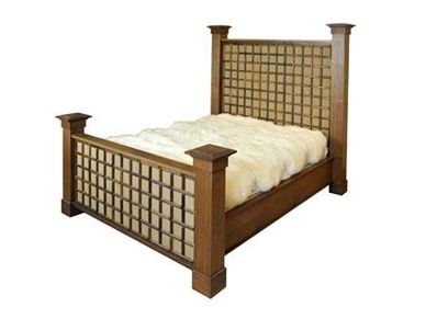 handcrafted wood bed