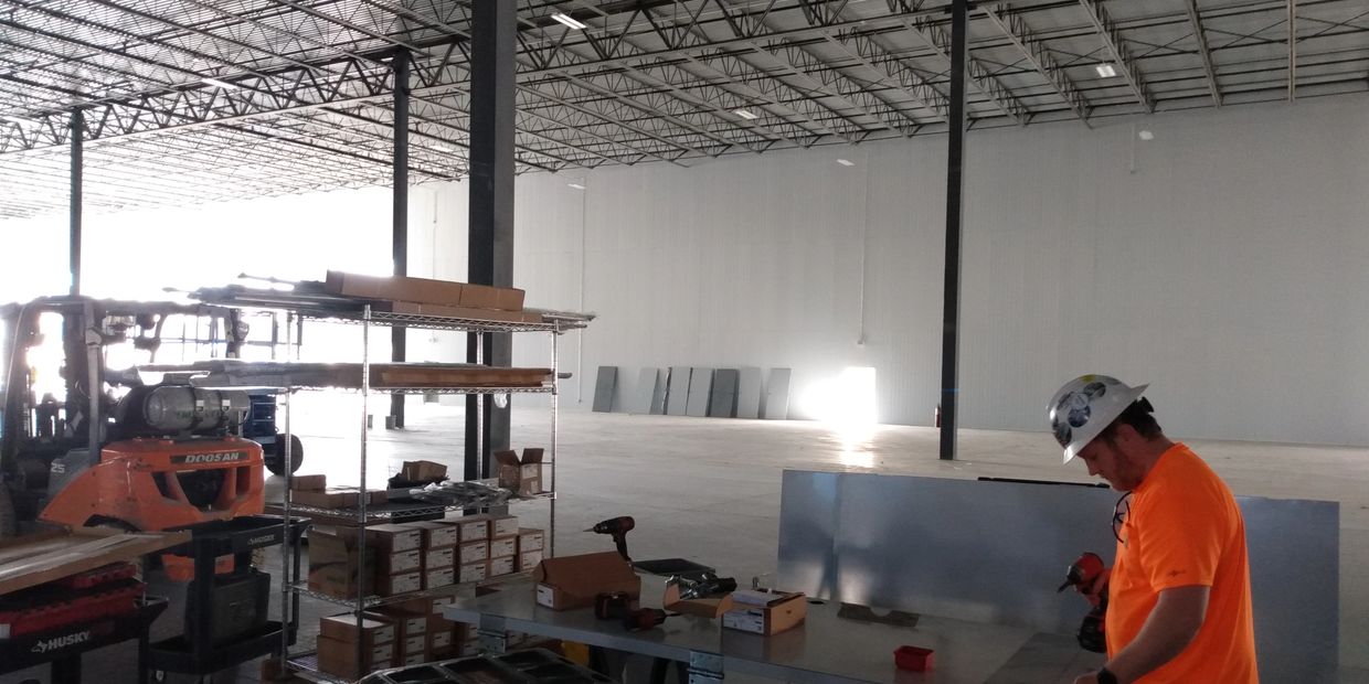 Hollow metal doors frames hardware large warehouse building install closer lockset hmf hollow metal 