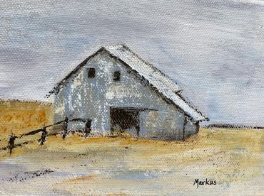 American Barn #4, gray barn, barns, farmland, farms, Americana, country, countryside, Minimalistic 
