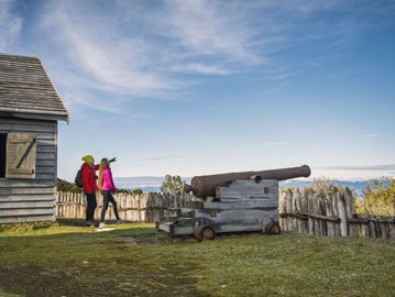 Fuerte bulnes en Parque estrecho de magallanes. Fort bulnes in Patagonia