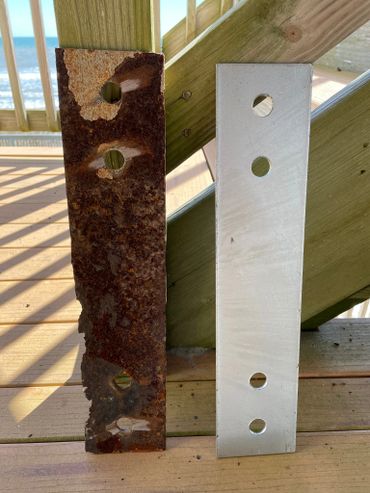 beach rust repair, rusty bolts, beach house, beach rental, Obx, Outer banks, home maintenance,