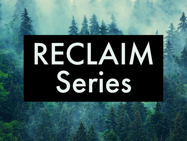 Reclaim T-Shirt Series Logo on Scenic Background 