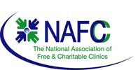 The logo for The national association of free and charitable clinics. Blue and green